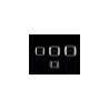 Piatto portata monouso Square Gold Plast trasparente cm 30