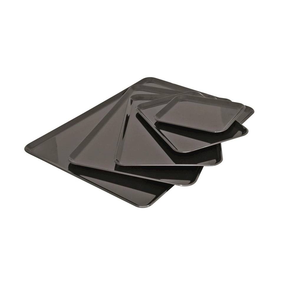 Rectangular black san tray 16.53x11.81 inch