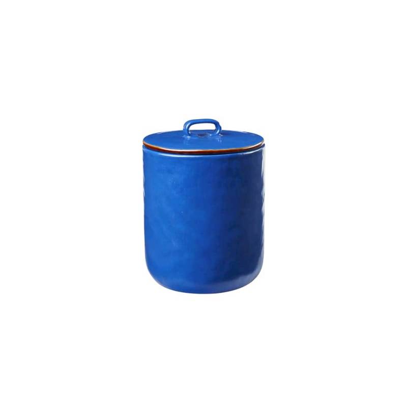 Mediterraneo assorted colours ceramic jar with lid 