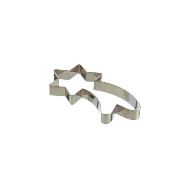 Coupe-pâte étoile comète en acier 23 cm