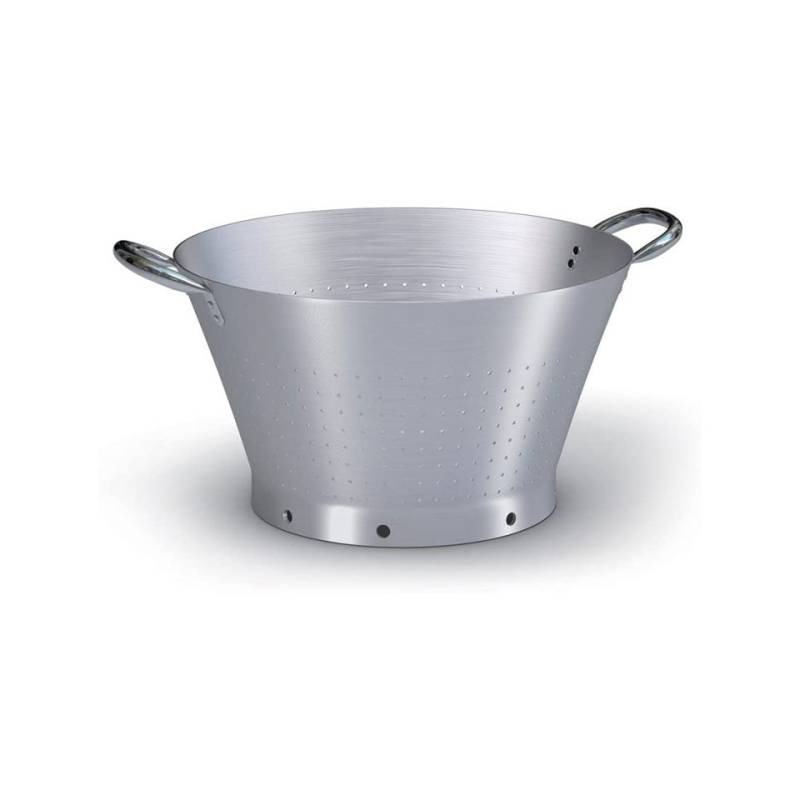 Colapasta conico 2 manici Ballarini in alluminio satinato cm 45