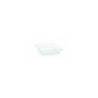 Piattini quadrati in plastica verde trasparente cm 6,5
