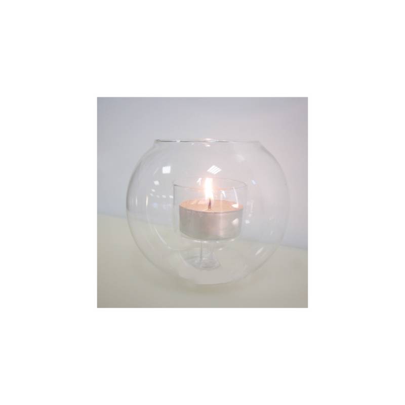 Portacandele tealight Palla in vetro cm 12x6