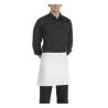 Egochef 100% white cotton counter apron with pocket 27.56x15.75 inch