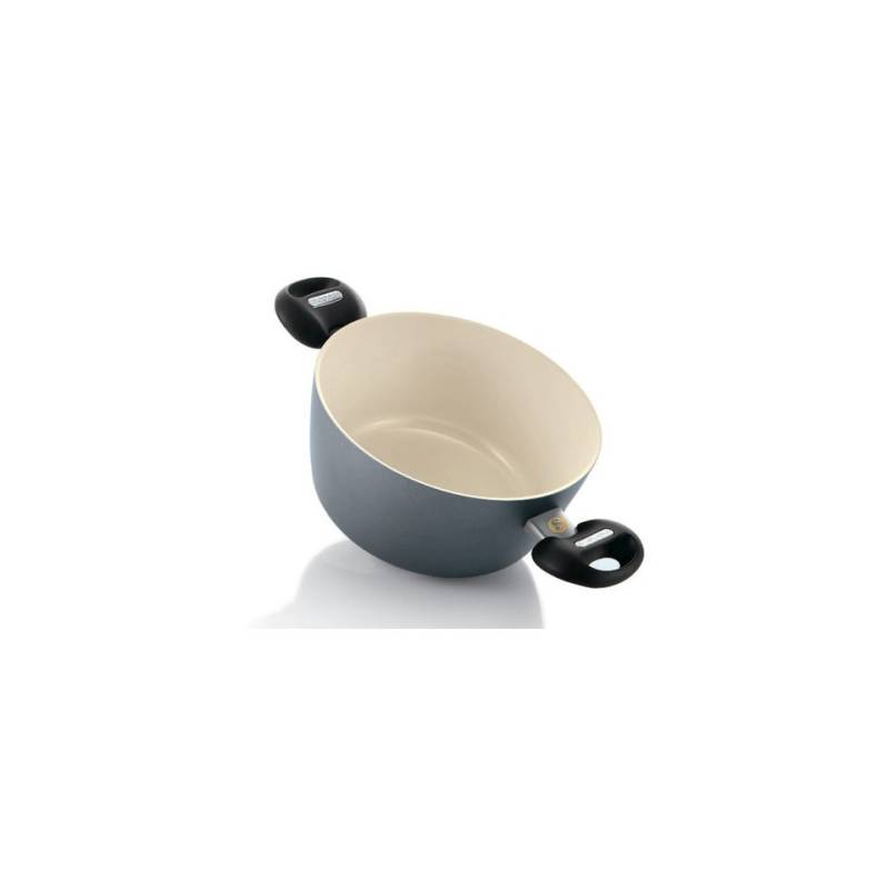 Casseruola Moneta in ceramica, con fondo per induzione e con coperchio in vetro, cm 24