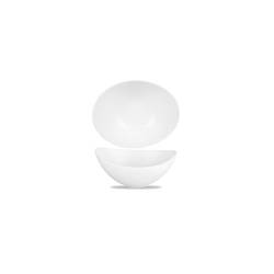 Moonstone Churchill line oval vitrified ceramic salad bowl 20.3x15.7 cm