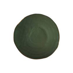 Piatto piano Armonie di Colore in ceramica colorata verde cm 27,5