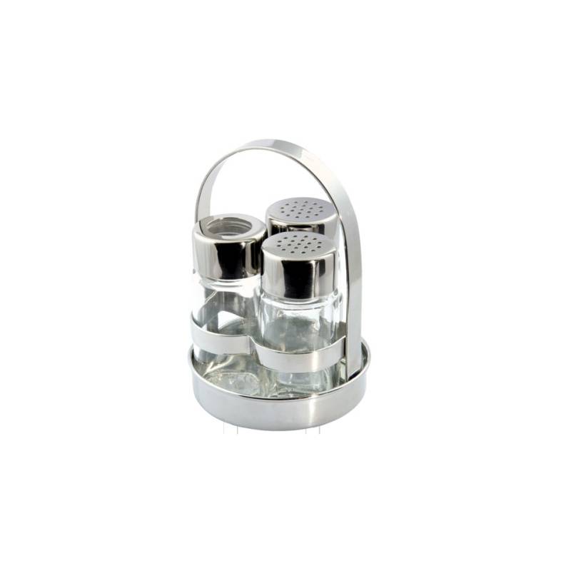 Ilsa salt pepper and toothpick set steel 8cm