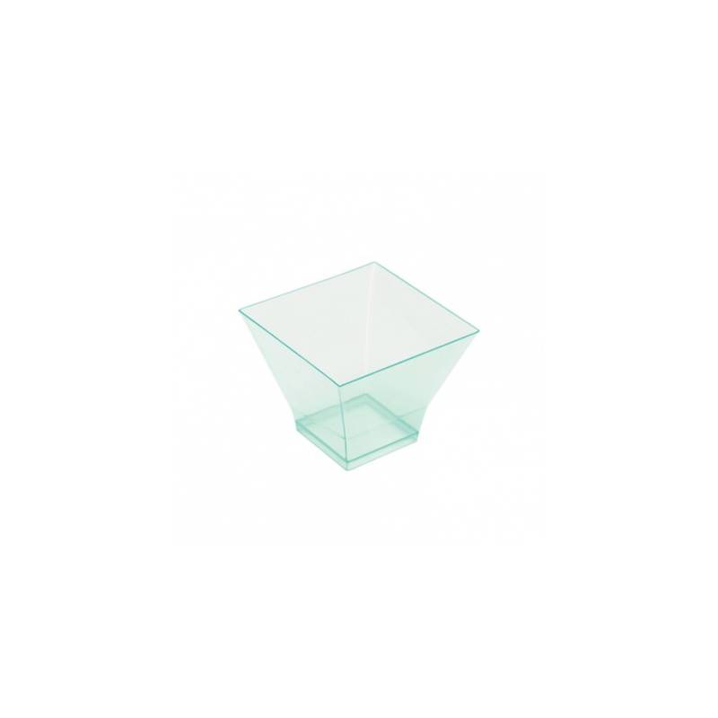 Pagode Fingerfood Becher Gold Plast in transparent grün PP cl 12