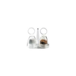 Transparent salt and pepper set