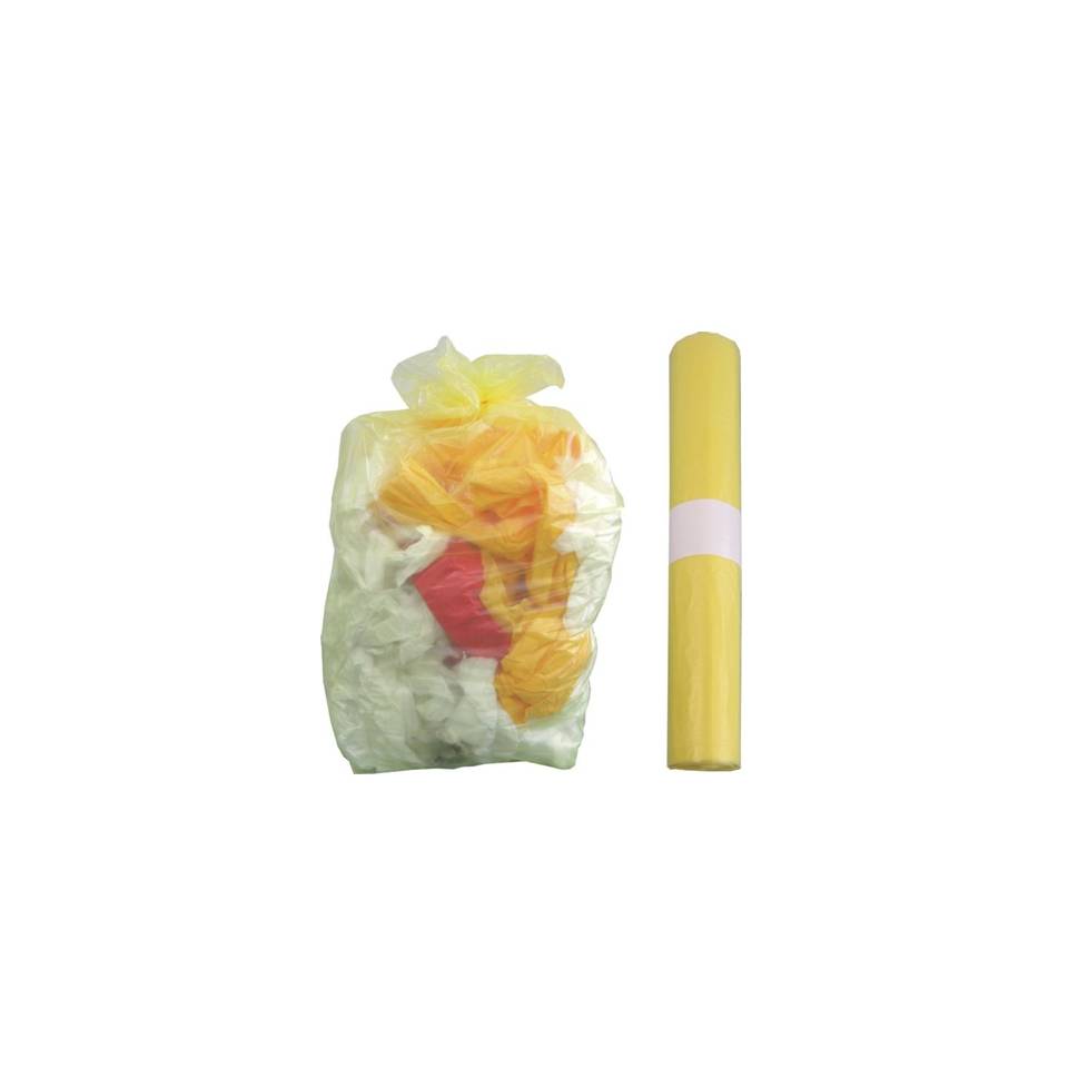 Yellow anti-drip garbage bag cm 75x110
