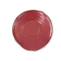 Piatto piano Mediterrano in ceramica rosso ciliegia cm 27,5