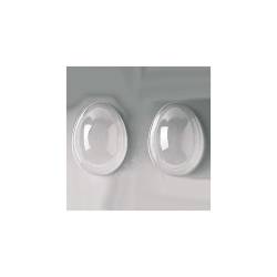 Chocolate half Easter egg mold 2 imprints polycarbonate