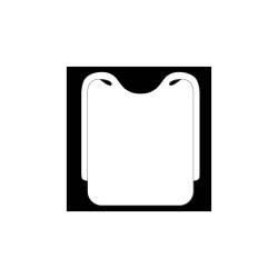 Bavoir de restaurant en airspun blanc cm 37x46