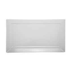 Rectangular white melamine tray 17.52x8.78 inch