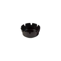 Black plastic ashtray