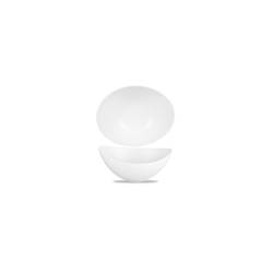 Moonstone Churchill line oval salad bowl in vitrified ceramic 17.1x13.5 cm