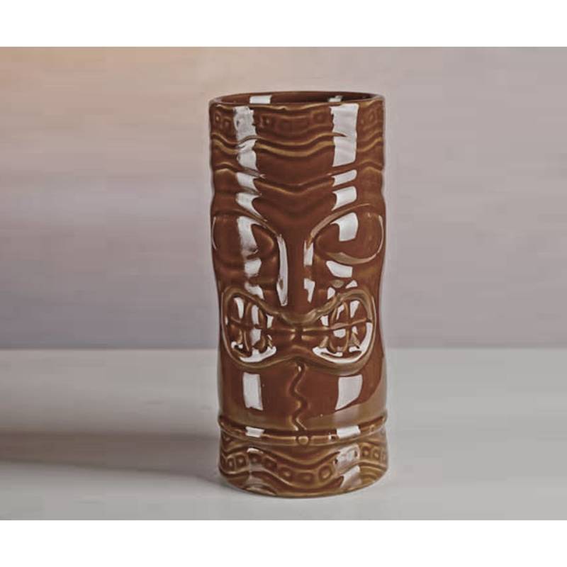 Tiki mug totem ceramic brown 50 cl