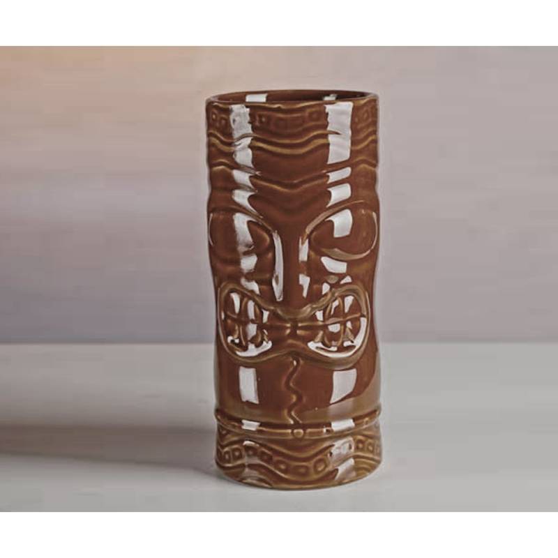 Tiki mug totem ceramica marrone 50 cl