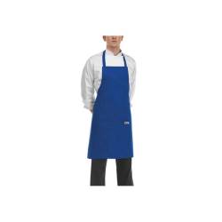 Royal Egochef apron with pocket and bib in polyester and cotton blue cm 90x70