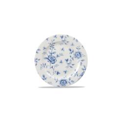 Piatto piano Linea Vintage Rose Chintz Churchill in ceramica vetrificata blu cm 27,6