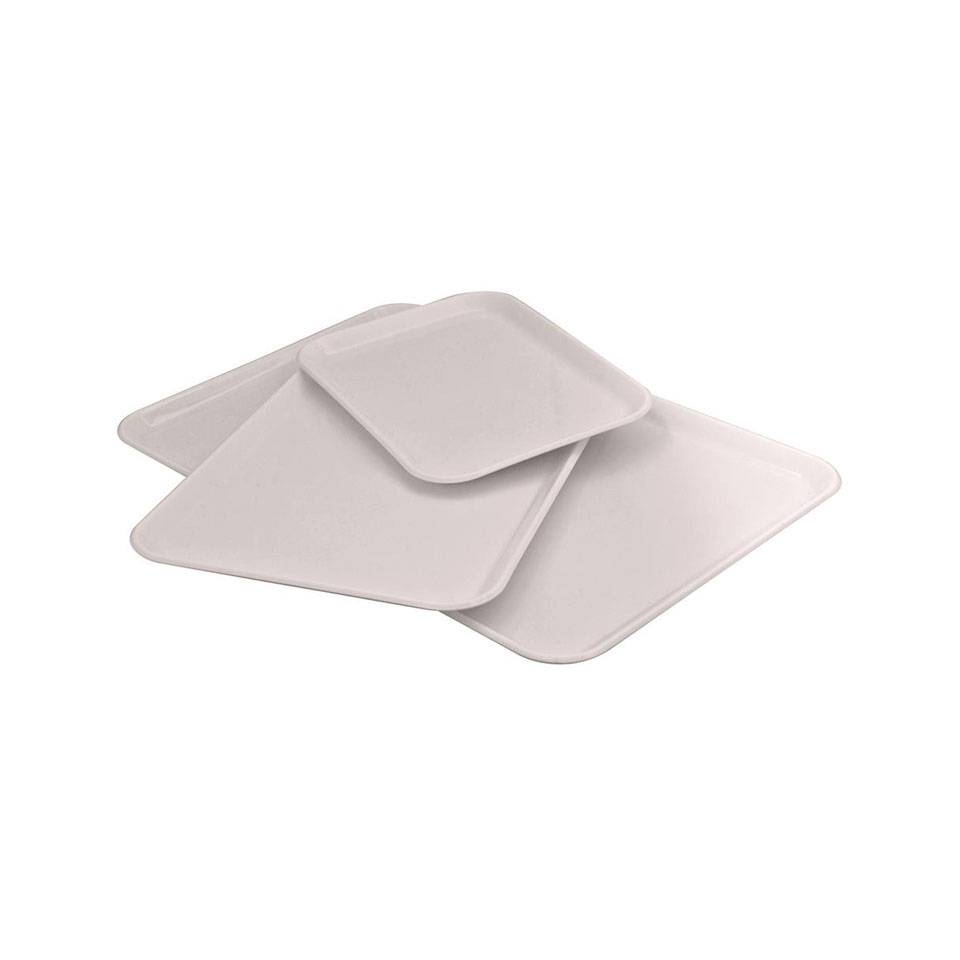 Rectangular white san tray 11.02x7.48 inch
