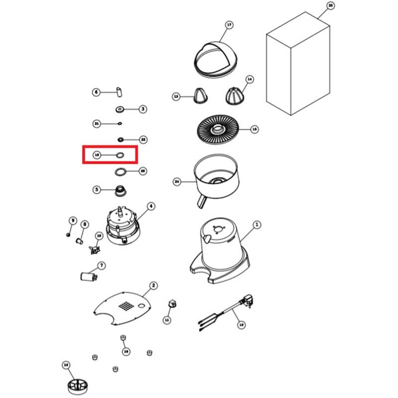 Ceado replacement gasket ring for juicer S98 and SL98