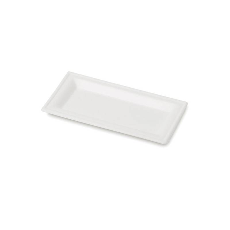 Karo biodegradable disposable rectangular pulp dish 26x13 cm