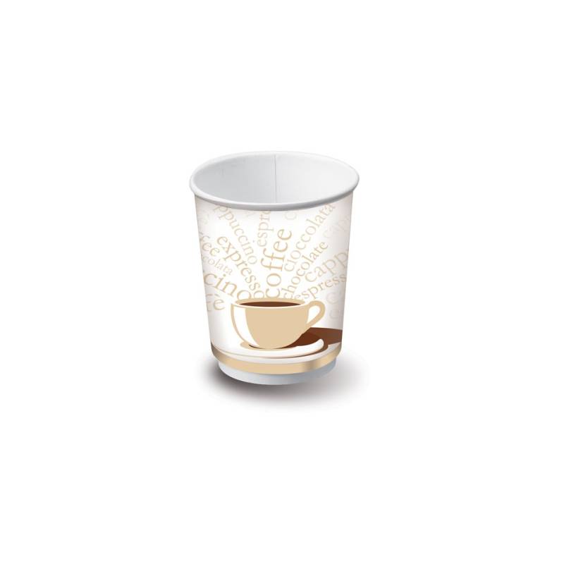 Bicchiere cartone double wall ml 278, coperchio adatto 234856