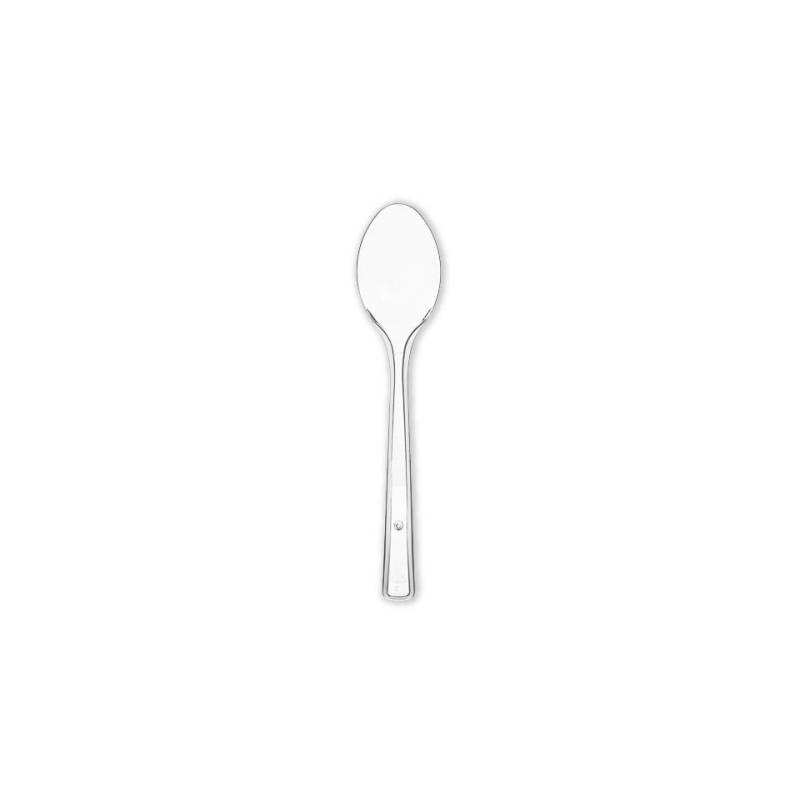 Transparent plastic disposable spoon cm 13