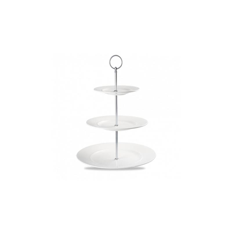 Churchill steel and white porcelain ambience riser cm 33