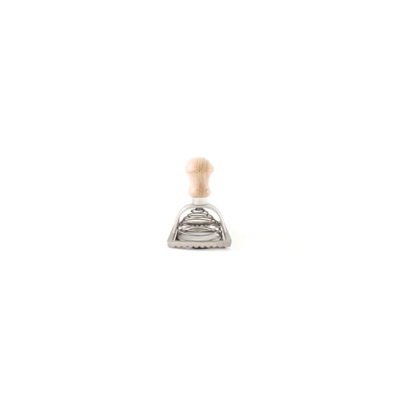 Molde cuadrado para raviolis de madera/aluminio 6,8 cm
