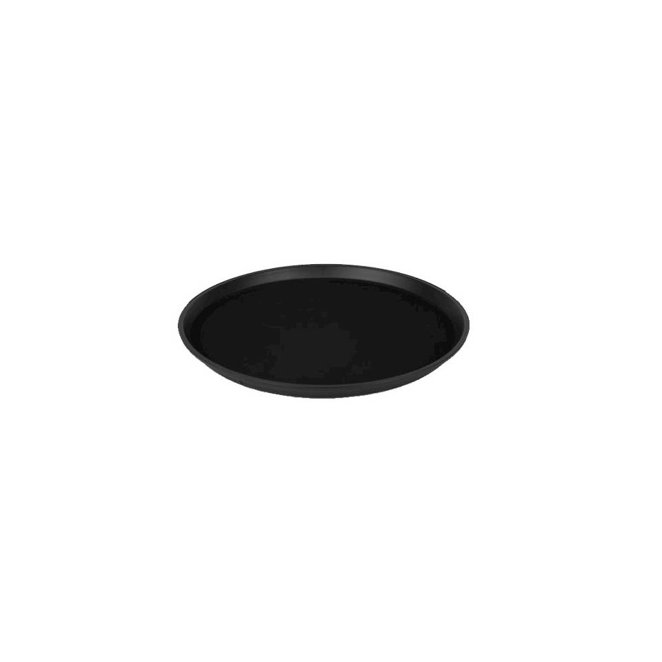MC 35cm round black non-slip tray