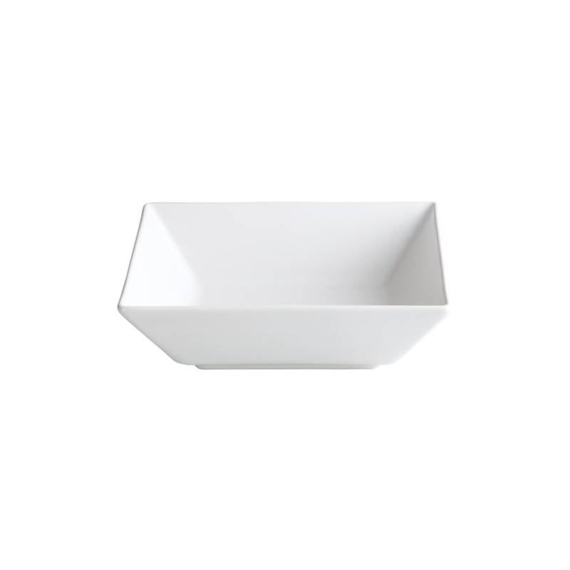 Piatto fondo Ming II in stoneware bianco cm 17x17x5