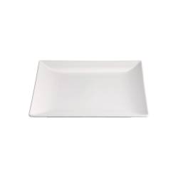 Ming II flat plate in white stoneware 18x18x1.7 cm