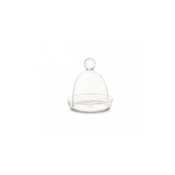 Saucer with dome 100% Chef borosilicate glass 8.5x7 cm