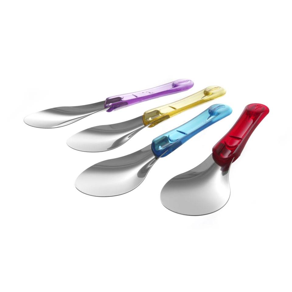Stainless steel with red tritan handle ice cream spatula 10.23 inch