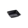 Gourmet Duni black polypropylene square containers 19.7 x 4.4 cm