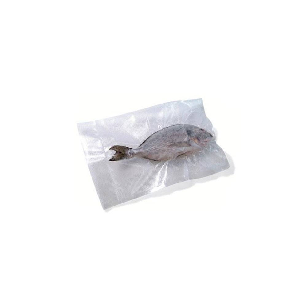 Diamond vacuum bags in transparent embossed plastic cm 15x25