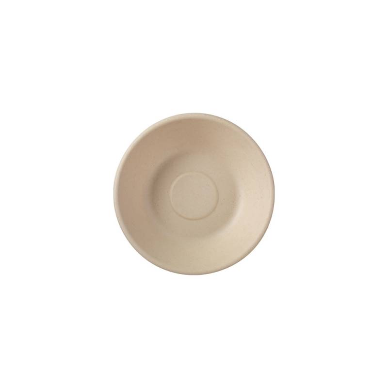 Duni brown pulp disposable round flat plate 16 cm