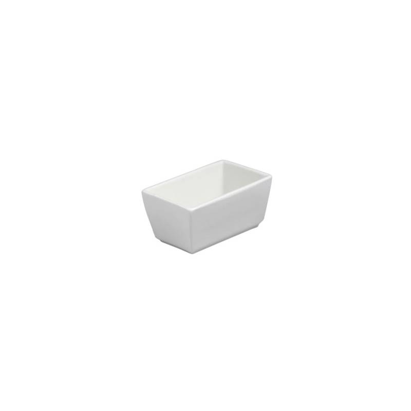 Porta bustine rettangolare in porcellana bianca cm 10,5x6,5