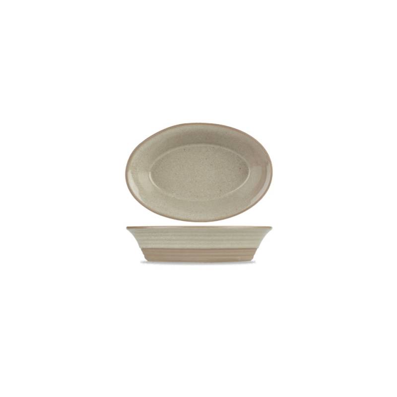 Igneous Churchill oval stoneware dish 18x12.2 cm