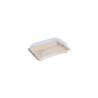 Disposable take-away container with lid made of vegetable pulp cm 18.5x13