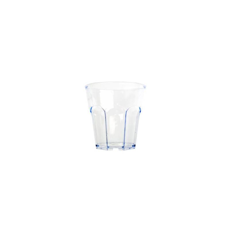 Vaso de poliestireno desechable para bebidas 25 cl transparente iridiscente