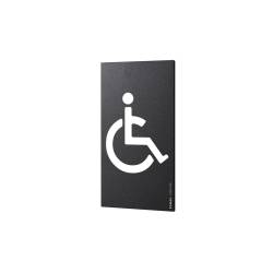 Disabled black pvc identification plaque 5.90x3.15 inch