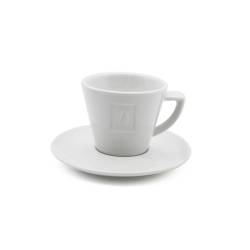 Porto cappuccino white porcelain cup with saucer 6.66 oz.