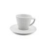 Tazza cappuccio Porto con piatto in porcellana bianca cl 19,7