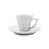 Porto breakfast white porcelain cup with saucer 10.48 oz.