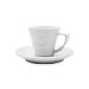 Tazza colazione Porto con piatto in porcellana bianca cl 31