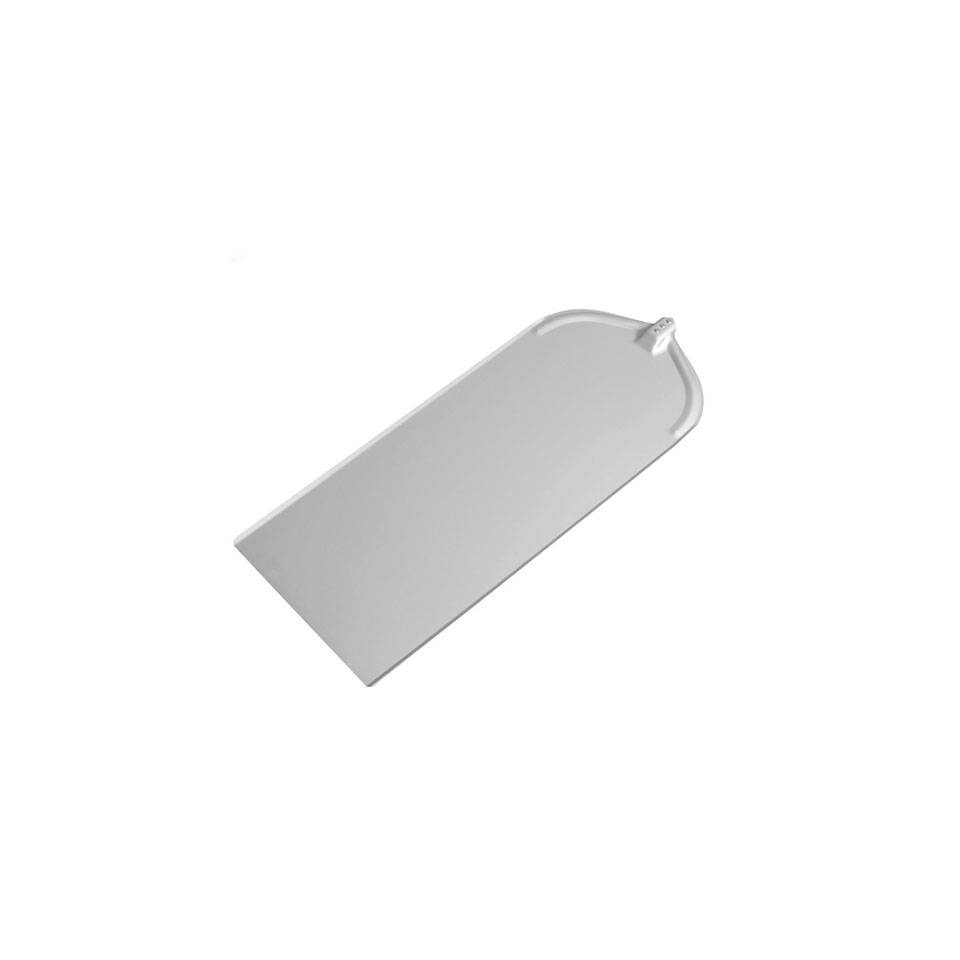 Smooth rectangular aluminum pizza shovel 32x76 cm